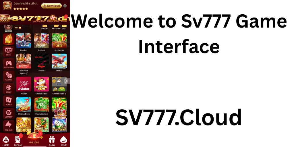 SV777 game Interface